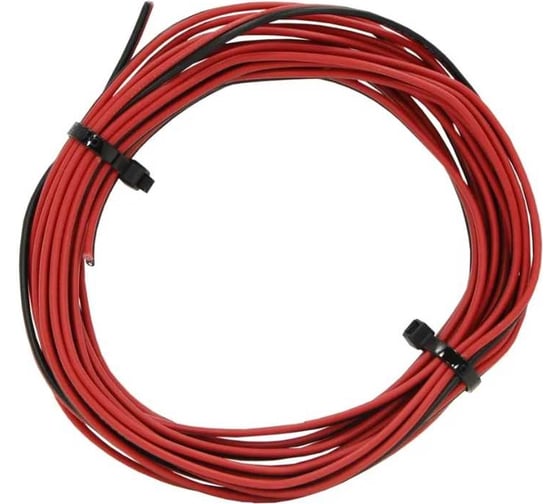 Кабель акустический TWIST 2x0,5 CCA намотка черный/красный 10м ACC-2х0.5-R/Bk-10