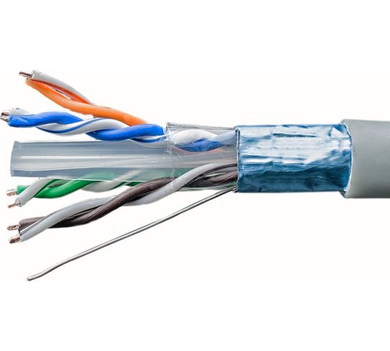 Сетевой интернет кабель витая пара SUPRLAN медный экранированный Six F/UTP Cat.6 4x2xAWG23 Cu LSZH нг/А/-HF внутренний 305м 01-1017 1
