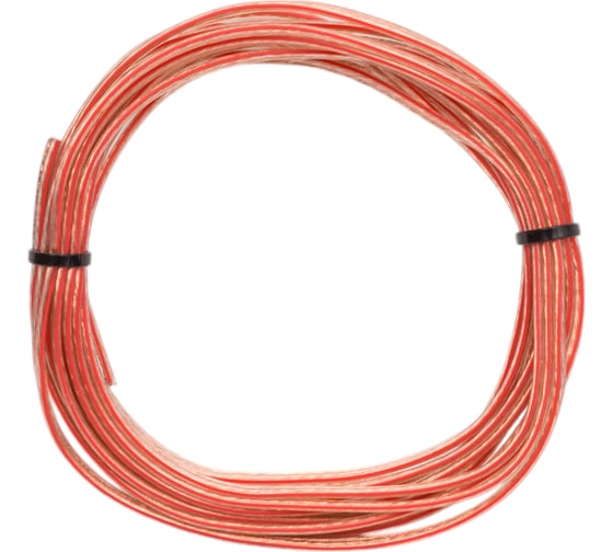 Кабель акустический TWIST 2x1 CCA намотка прозрачный 5м ACC-2х1.0-TR-5
