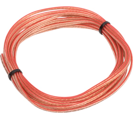 Кабель акустический TWIST 2x1 CCA намотка прозрачный 5м ACC-2х1.0-TR-5