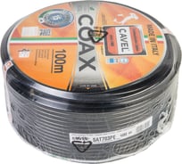 Коаксиальный кабель CAVEL SAT 703 PE 100м , 75 Ом, 1,13 мм Cu, CuSn 45%, 6,6 мм PE, черный, C001098