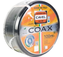 Коаксиальный кабель CAVEL DG 113 PE 100м, 75 Ом, 1,13 мм Cu, 72% CuSn, 6,6 мм PE, черный, C000528