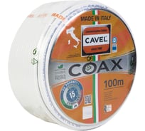 Коаксиальный кабель CAVEL TS 703 J 100м, 75 Ом,1,13 мм Cu, CuSn 45%, тройной экран, 6,9 мм PVC, C00001402