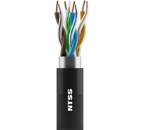 Кабель витая пара NTSS F/UTP 5e 4 пары одножильный 24AWG медь 305м внешний PE черный NTSS-OUT-FTP4-5е-PE-BL