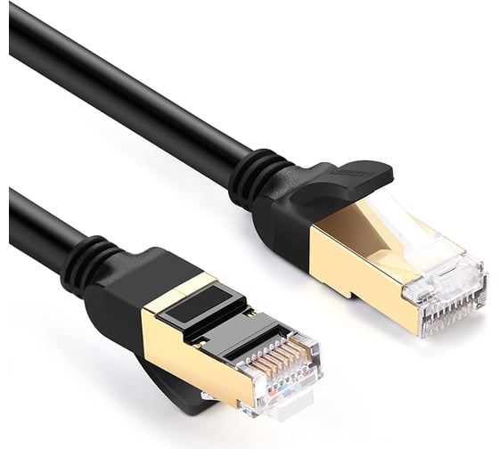 Кабель Ugreen NW107 (11270) Cat 7 F/FTP Lan Cable длина: 3м. цвет: черный 11270_