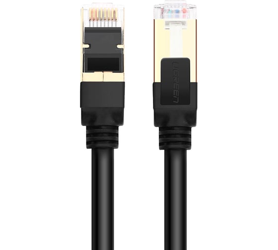 Кабель Ugreen NW107 (11270) Cat 7 F/FTP Lan Cable длина: 3м. цвет: черный 11270_