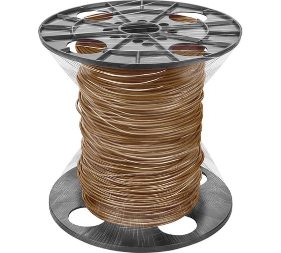 Провод TDM ELECTRIC ПуГВ 1x1,5, ГОСТ, на катушке, 300м, коричневый SQ0124-1596