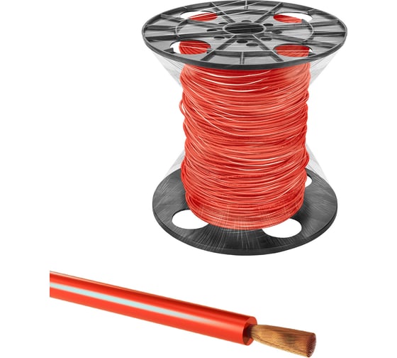 Провод TDM ELECTRIC ПуГВ 1x1,5, ГОСТ, на катушке, 300м, красный SQ0124-1595