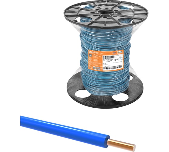 Провод TDM ELECTRIC ПуВнг(А)-LS 1x10,0 ГОСТ на катушке (150м), синий SQ0124-0128 1