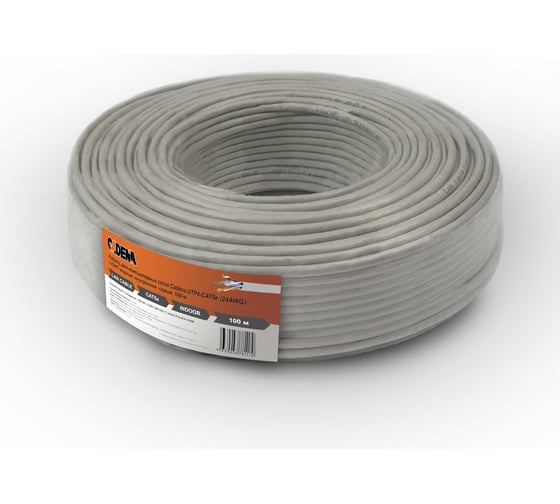 Кабель для компьютерных сетей CADENA UTP4-CAT5e 24AWG LIGHT медный, CADUTP4LT-100 MP