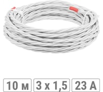 Ретро провод TDM ELECTRIC "Эко" 3x1,5 витой ГОСТ белый (10м) SQ2801-0303