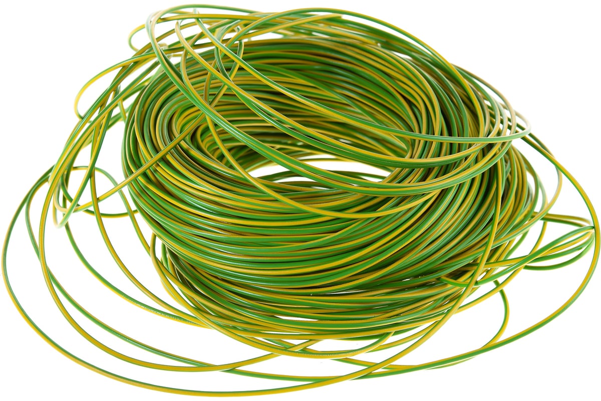 Монтажный гибкий провод Top Cable 1Х1 желто-зеленый TOPFLEX H05V-K ПВ3 ...