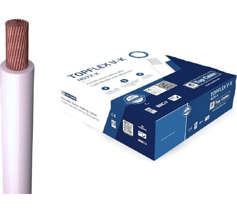 Монтажный гибкий провод Top Cable 1x1.5 серый TOPFLEX V-K H07V-K 131G001MR100 (100м)