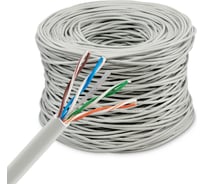 Кабель сетевой BURO BU-CCA-040 UTP, 4 пары, cat5E, solid 0.40мм, CCA, 305м, серый 1442326