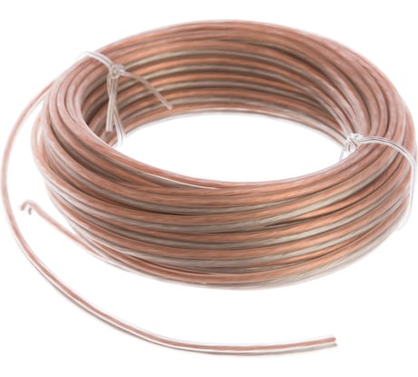 Акустический кабель REXANT 2х0,75 мм2 прозрачный SILICON 01-6304-10