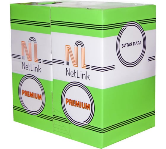 Кабель Netlink NL-CU UTP 4PR PREMIUM 24 AWG CAT5e 305м ВНУТРЕННИЙ БЕЛЫЙ 00000000254