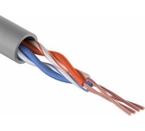 Cиловой кабель REXANT, витая пара, UTP, 2PR, 24AWG, CAT5e, STRANDED, бухта, 305м 01-0026