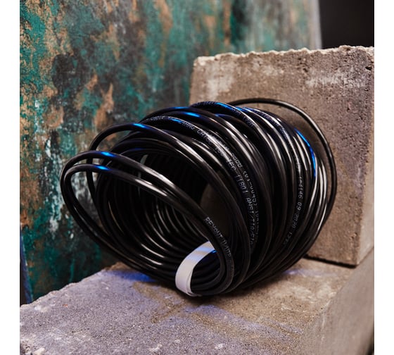 Кабель витая пара REXANT U/UTP, 4PR, 24AWG, CU, CAT5e, 100 МГц, PE, черный, внешний, 25 м 01-0045-25