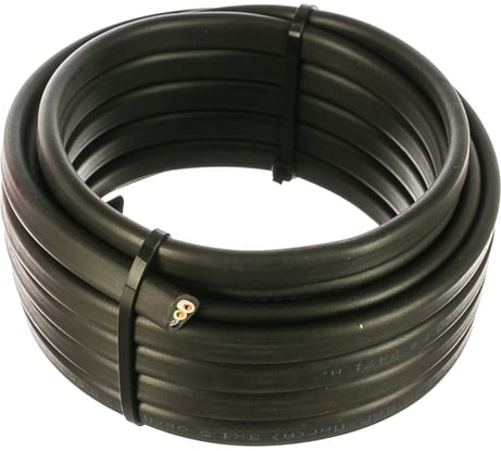 Кабель силовой медный REXANT ВВГ-ПнгА 3x1,5 мм2 длина 5 метров ГОСТ 31996-2012 ТУ 16-705.499-2010 01-8215-5