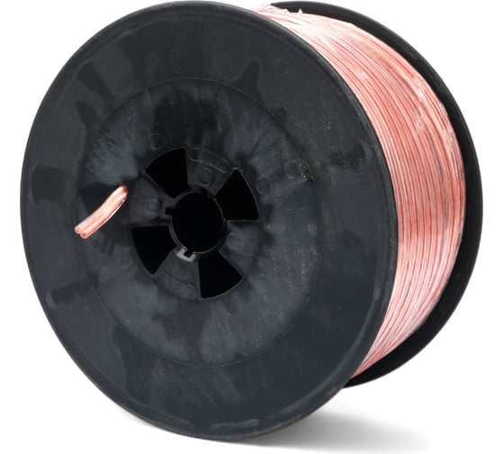Акустический кабель Power Cube 2x2,5, Hi-Fi, 100M, прозрачный с оранжевой полосой, на катушке, медные жилы, ACPC-2x2,5-100M ACPC-2*2,5-100M