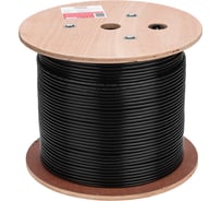 Кабель витая пара REXANT U/UTP, CAT 6, PE, 4PR, 23AWG, OUTDOOR, SOLID, черный, 305м 01-0058