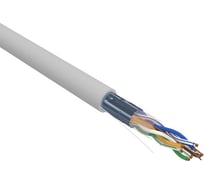 Кабель витая пара REXANT F/UTP CAT5e LSZH нг(А)-HF 4x2х0,52мм 24AWG IN SOLID серый 305м PRO 02-0021