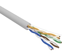 Кабель витая пара REXANT U/UTP CAT5e LSZH нг(А)-HF 4x2х0,52мм 24AWG IN SOLID серый 305м PRO 02-0004