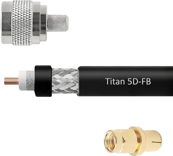 Кабельная сборка VEGATEL 5D/FB (Titan, черный) (N-male - SMA-male) 7м R92629