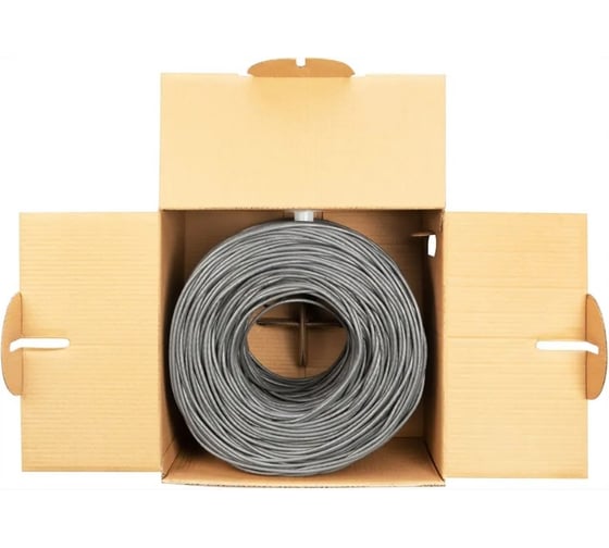 Кабель сетевой BURO BU-COP-048 UTP 4 пары cat5E solid 0.48мм Cu 305м серый 1442335