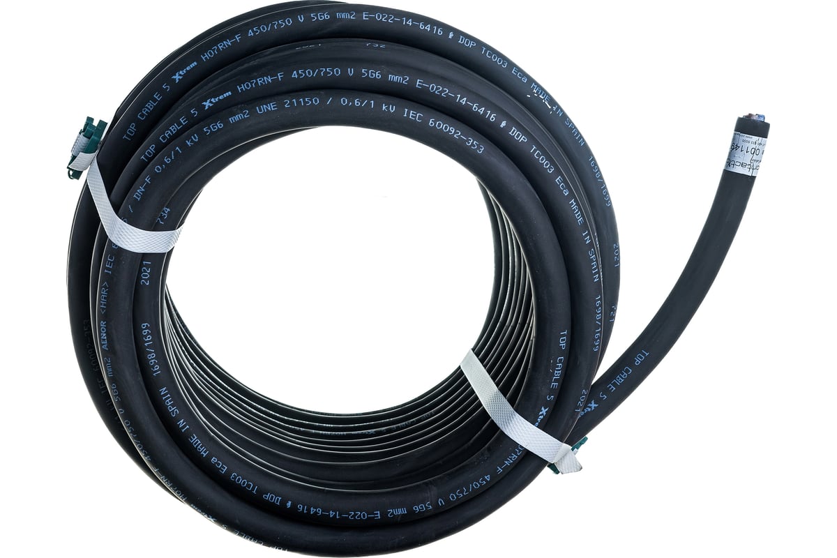 Силовой гибкий кабель Top Cable XTREM H07RN-F 5Х6 1kV 20 метров ...