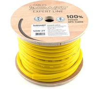 Силовой кабель SWAT 2Ga/35мм2, желтый, луженая медь, 20м, метровая разметка SXW-2Y