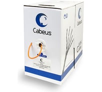 Кабель Cabeus витая пара, категория 5e, 4 пары, одножильный, оранжевый UTP-4P-Cat.5e-SOLID-OR