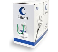 Кабель Cabeus витая пара, категория 5e, 4 пары, одножильный, UTP-4P-Cat.5e-SOLID-LSZH-GN