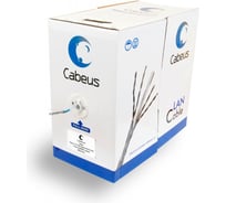 Кабель Cabeus витая пара, категория 5e, 4 пары, многожильный, серый, FTP-4P-Cat.5e-PATCH-LSZH-GY