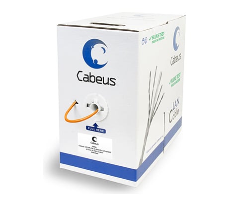 Кабель Cabeus витая пара, категория 5e, 4 пары 0,47мм, одножильный, UTP-4P-Cat.5e-SOLID-LSZH-LIGHT
