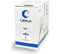Кабель Cabeus витая пара, категория 5e, 4 пары 0,51мм, одножильный, белый, UTP-4P-Cat.5e-SOLID-WH