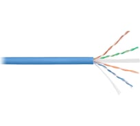 Кабель NIKOMAX U/UTP, 4 пары, категория 6a, одножильный, медный, 0.57мм, голубой, 500м, NKL 4155C-IB