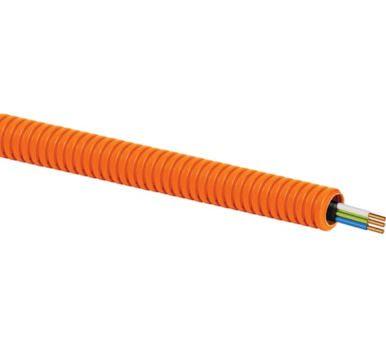 Кабель TDM ELECTRIC ВВГ-Пнг(А)-LS 3х1,5ок(N,PE)-0,66 ГОСТ в гофрированной трубе ПНД d16 оранжевая (50 м) SQ0140-3001