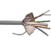 Кабель LANMASTER FTP, 4 пары, кат. 6, с перегородкой, 250Mhz, PVC, серый, 305 м LAN-6EFTP-GY