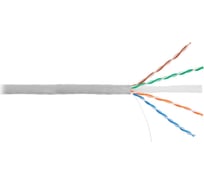 Кабель NETLAN U/UTP 4 пары, категория 6, одножильный, внутренний, PVC, серый, 305м EC-UU004-6-PVC-GY