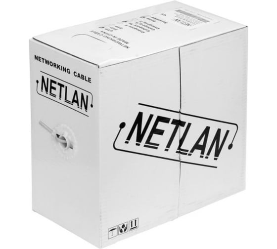 Кабель NETLAN F/UTP, 2 пары, категория 5, одножильный, медный, PE до -40C, черный, 305м EC-UF002-5-PE-BK