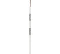 Коаксиальный кабель NETLAN RG-6, одножильный, CCS, PVC, белый, 100м EC-C2-32123A-WT-1