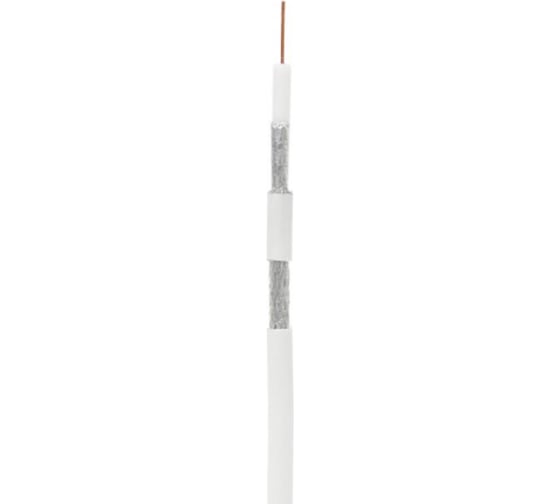 Коаксиальный кабель NETLAN RG-6, одножильный, CCS, PVC, белый, 100м EC-C2-32123A-WT-1 1