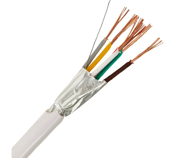 Кабель для сигнализации ELTROS КСПЭВГ 6x0,35, бухта 200м, белый КСПЭВГ-059-ELTROS-MP 1