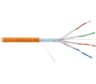 Кабель NIKOMAX F/FTP 4 пары, Кат.6a (Класс Eа), тест по ISO/IEC, 500МГц, одножильный, BC (чистая медь), 23AWG (0,56мм), полимерный материал нг(А)-HF, внутренний, оранжевый, 500м NMC 4355C-OR