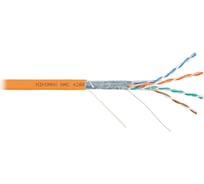Кабель NIKOMAX F/UTP 4 пары, Кат.5e (Класс D), тест по ISO/IEC, 100МГц, одножильный, BC (чистая медь), 24AWG (0,51мм), полимерный материал нг(А)-HF, внутренний, оранжевый, 305м NMC 4200C-OR