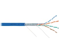 Кабель NIKOMAX F/UTP 4 пары, Кат.5e (Класс D), тест по ISO/IEC, 100МГц, одножильный, BC (чистая медь), 24AWG (0,51мм), полимерный материал нг(А)-HF, внутренний, синий, 305м NMC 4200C-BL