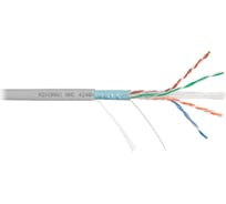 Кабель NIKOMAX F/UTP 4 пары, Кат.6 (Класс E), тест по ISO/IEC, 250МГц, одножильный, BC (чистая медь), 23AWG (0,55мм), полимерный материал нг(А)-HF, внутренний, серый, 305м NMC 4240C-GY
