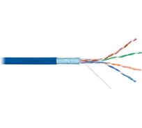 Кабель NIKOMAX F/UTP 4 пары, Кат.5e (Класс D), тест по ISO/IEC, 100МГц, одножильный, BC (чистая медь), 24AWG (0,52мм), полимерный материал нг(А)-HF, внутренний, синий, 305м NMC 9200C-BL