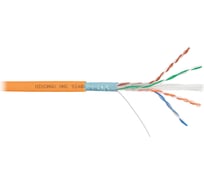 Кабель NIKOMAX F/UTP 4 пары, Кат.6 (Класс E), тест по ISO/IEC, 250МГц, одножильный, BC (чистая медь), 23AWG (0,57мм), полимерный материал нг(А)-HF, внутренний, оранжевый, 305м NMC 9240C-OR